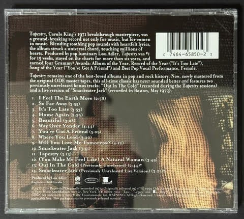 Carole King – Tapestry (CD, 1999, Ode/Epic/Legacy EK 65850, Reissue)