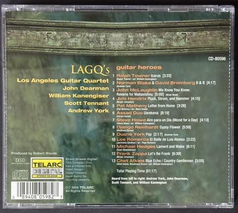 Los Angeles Guitar Quartet – LAGQ's Guitar Heroes (CD, 2004, Telarc CD-80598, Stereo)