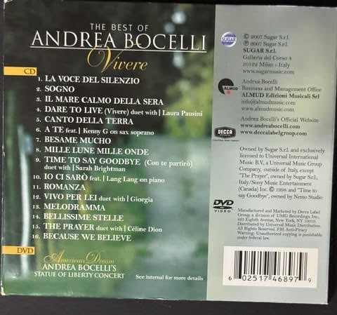 Andrea Bocelli – Vivere - The Best Of Andrea Bocelli