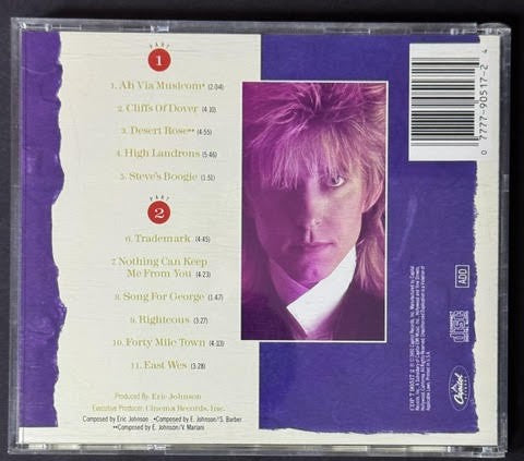 Eric Johnson – Ah Via Musicom (CD, 1990, Capitol Records CDP 7 90517 2, US)