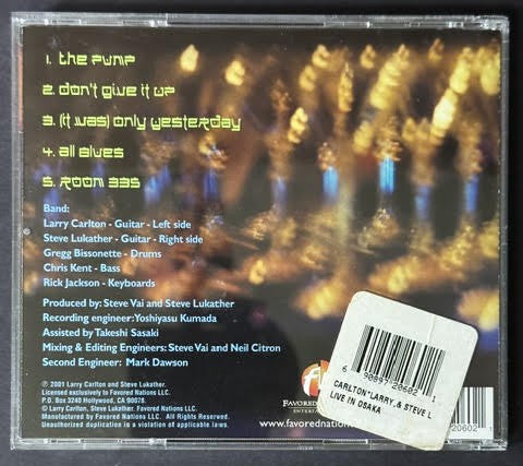 Larry Carlton / Steve Lukather – No Substitutions: Live In Osaka (CD, 2001, Favored Nations Entertainment FN 2060-2)