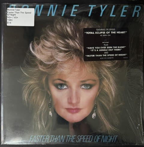 Bonnie Tyler – Faster Than The Speed Of Night (Vinyl, 1983, Columbia BFC 38710, Carrollton Pressing)