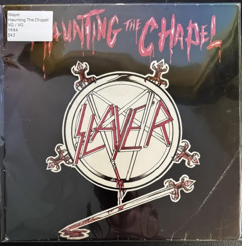 Slayer – Haunting The Chapel (Vinyl 12" EP, 1984, Roadrunner Records RR 125508, Europe, 45 RPM)