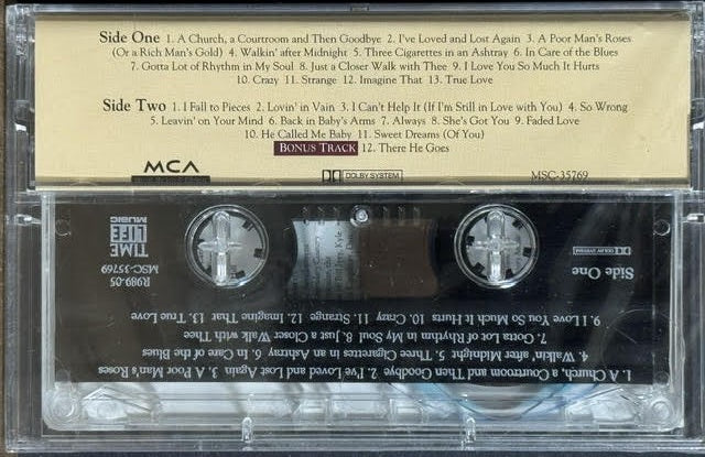 Patsy Cline – The Country Music Hall of Fame Presents: Legendary Country Singers (Cassette, 1995, Time-Life Music / MCA Special Products, MSC 35769)